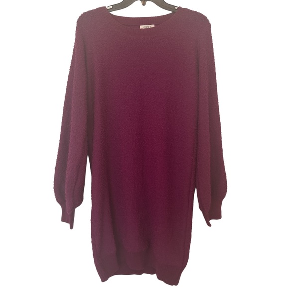 Umgee Dresses & Skirts - Umgee balloon long sleeve purple midi size small sweater dress